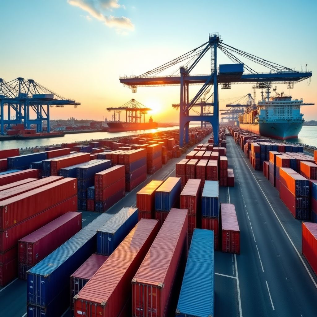 Contenedores en el puerto de Buenos Aires